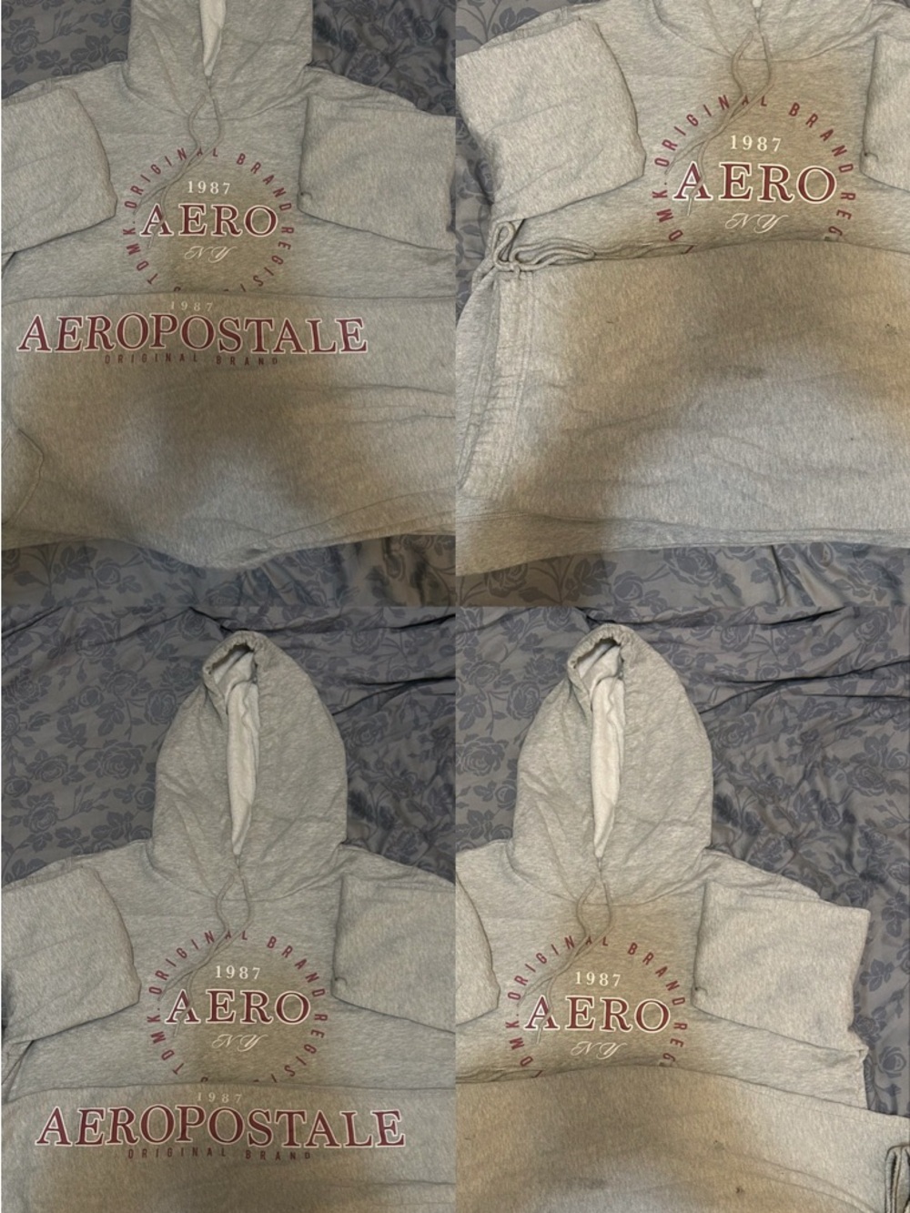 Aeropostale Gray Hoodie with Red Logo